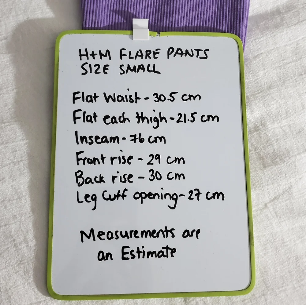 Purple Flare Rib-knit Pants with Lettuce Trim - Picture 13 of 14